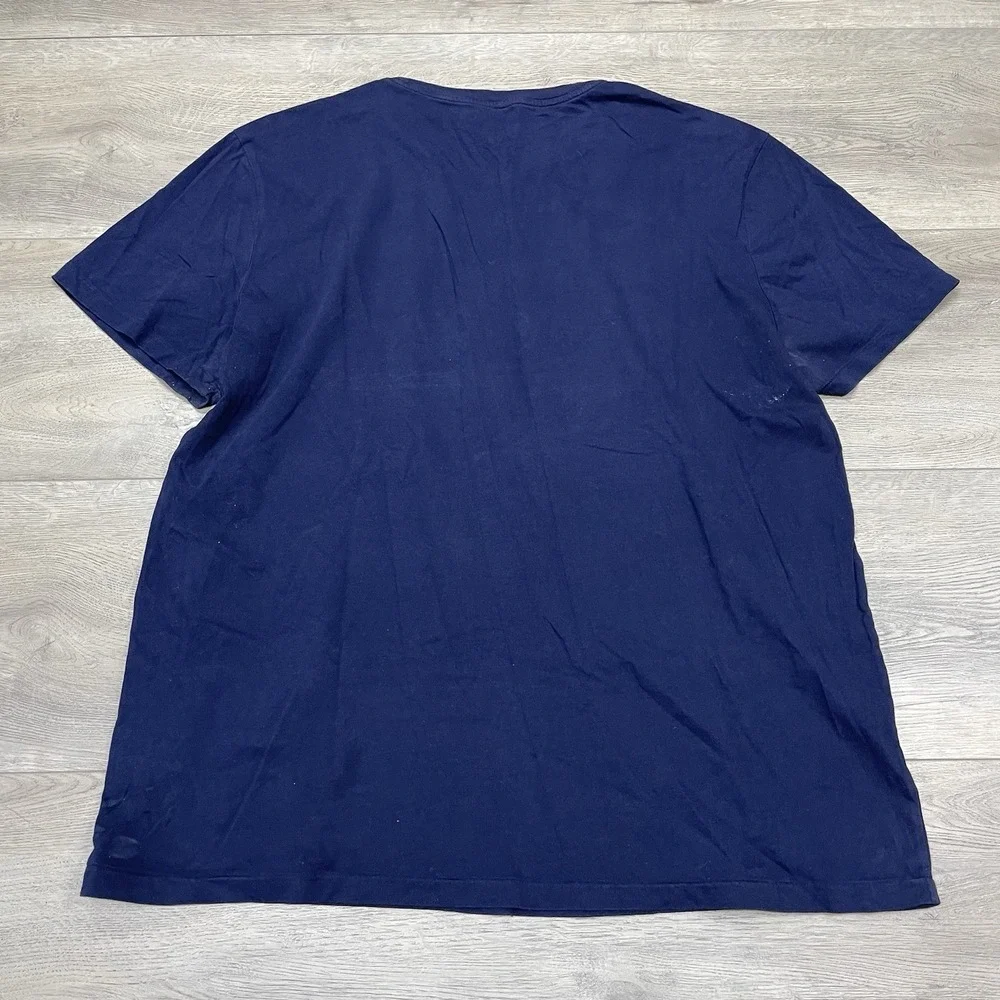 Polo Ralph Lauren Captain Navy Bear T Shirt Men Sz XL FAIR READ